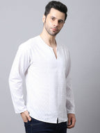 Even Apparels White Pure Cotton Embroided Kurta - Distacart