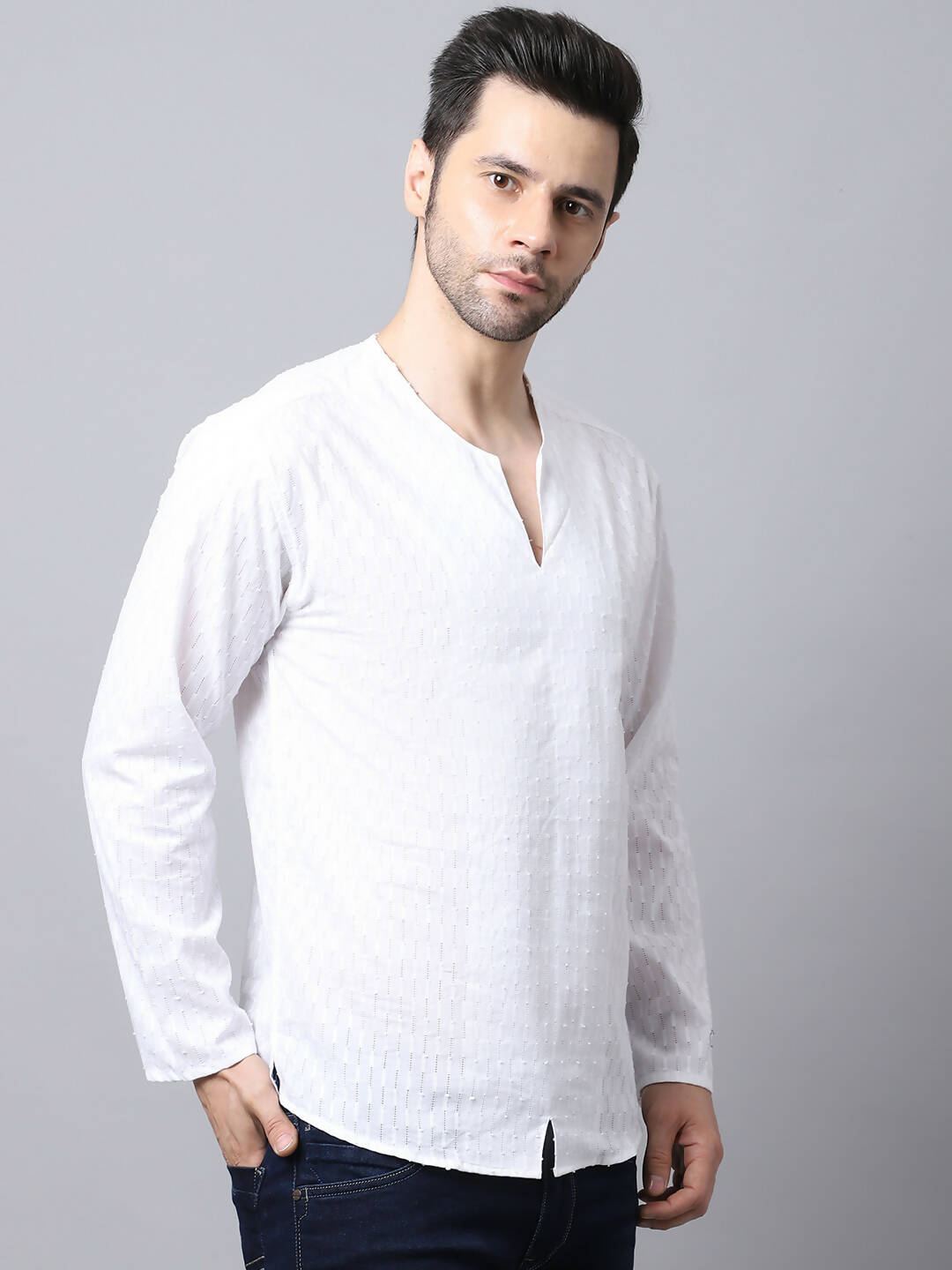 Even Apparels White Pure Cotton Embroided Kurta - Distacart