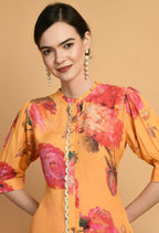 Joban Fashion Mustard Maslin Kurta Set