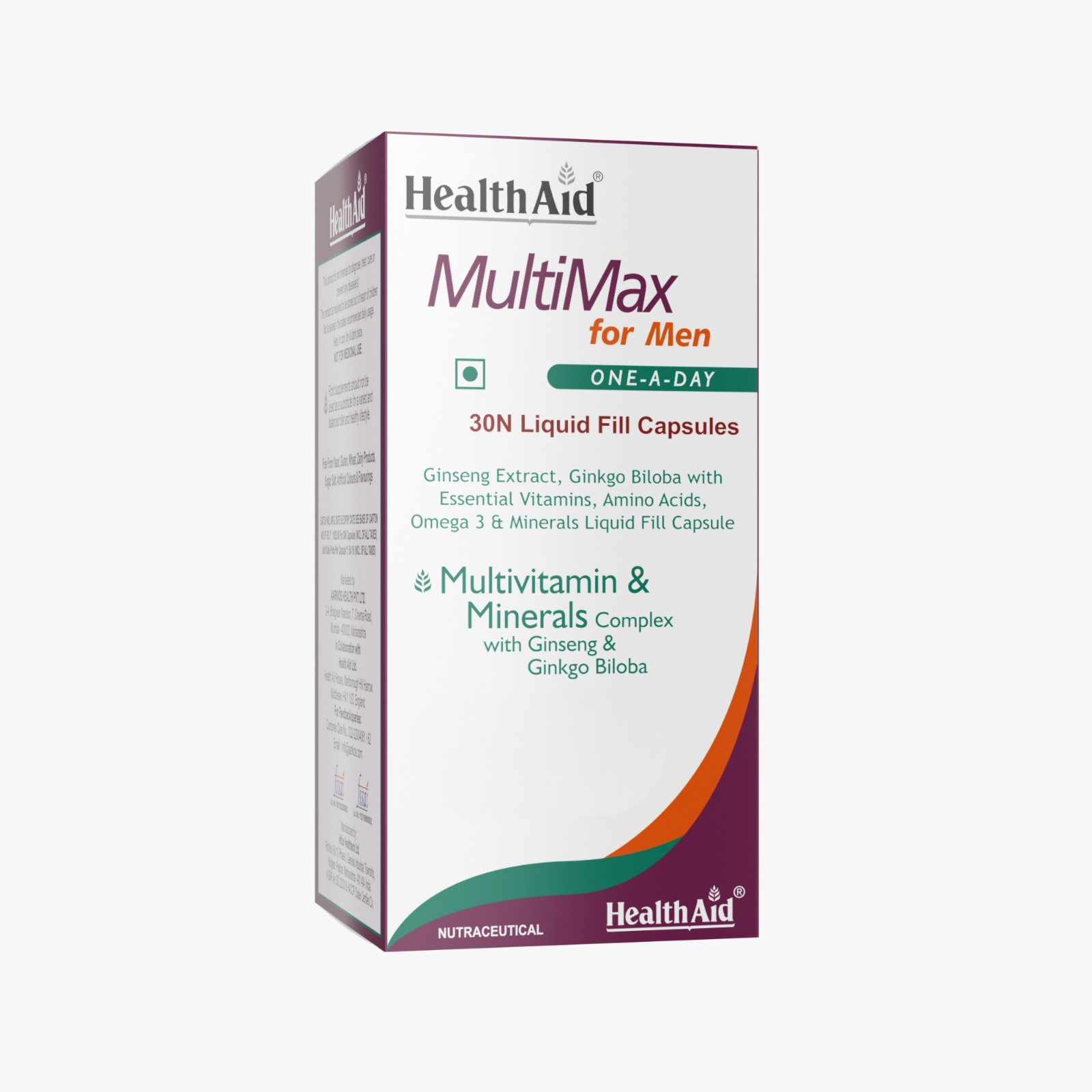 HealthAid MultiMax for Men, Vegetarian Liquid fill Capsules - Distacart