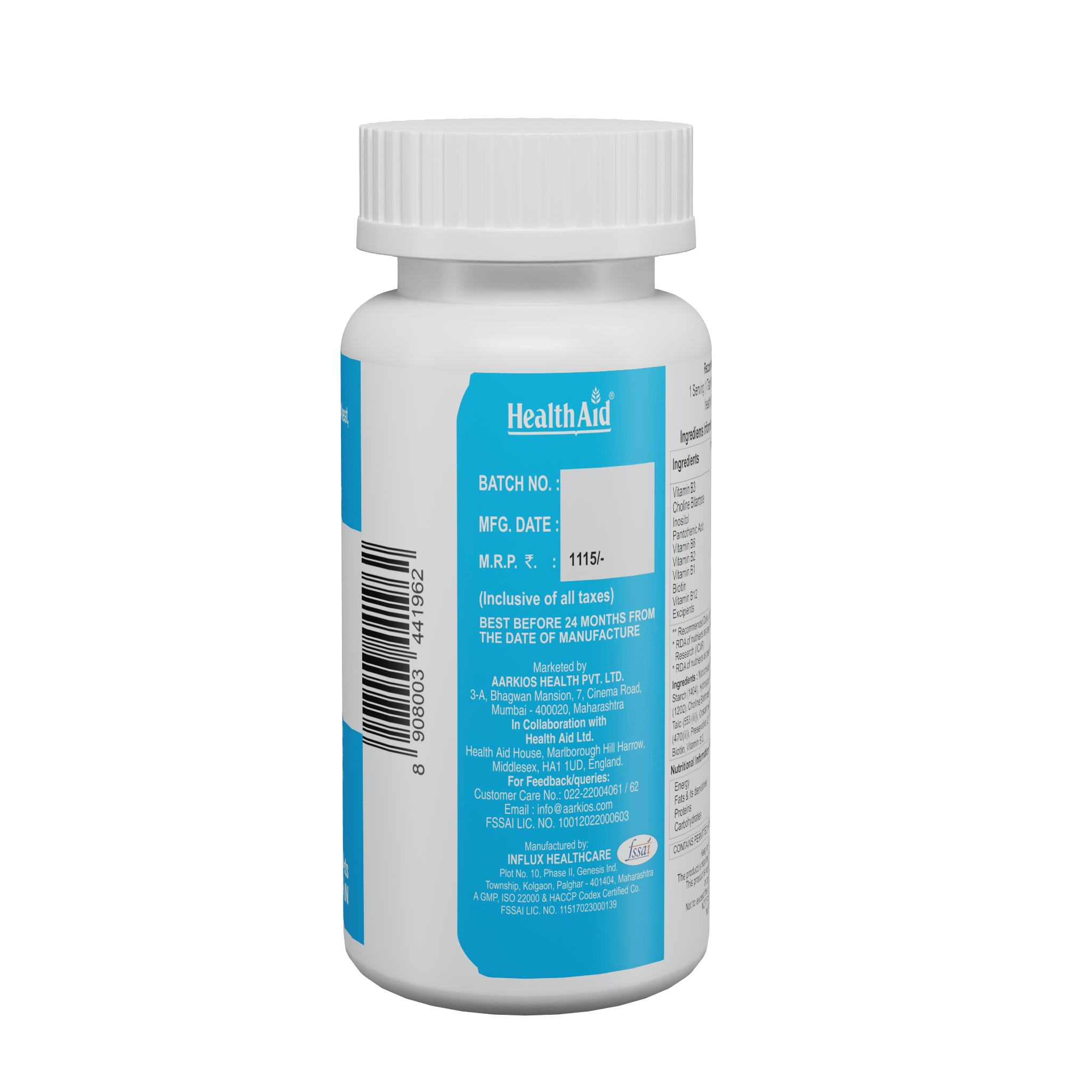 HealthAid Veg B Complex Tablets - Distacart