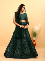 Lehenga Mart Designer Wedding Lehenga Choli For Women - Green