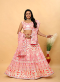 Lehenga Mart Designer Wedding Lehenga Choli For Women - Pink
