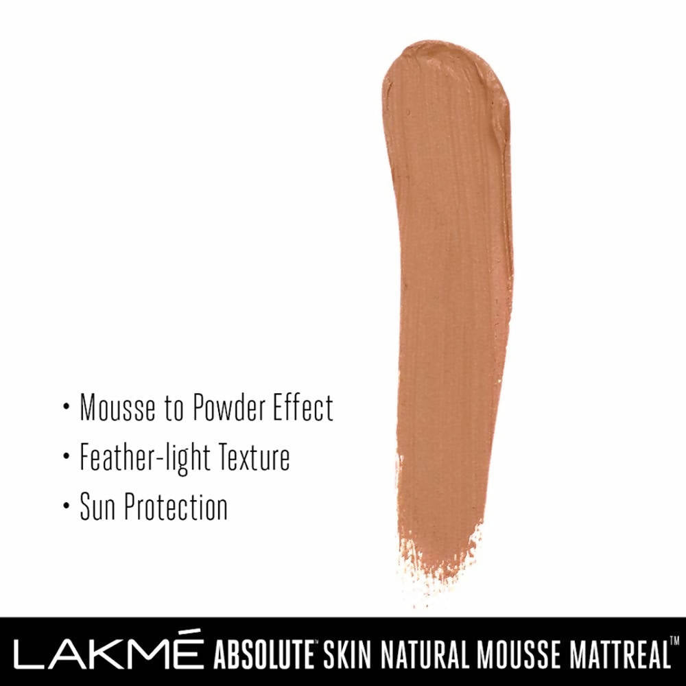 Lakme Absolute Skin Natural Mousse Mattreal Foundation - Medium Caramel