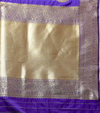 Lorenvalley Fashion Purple Soft Silk Woven Design Gold Zari Weaving Saree