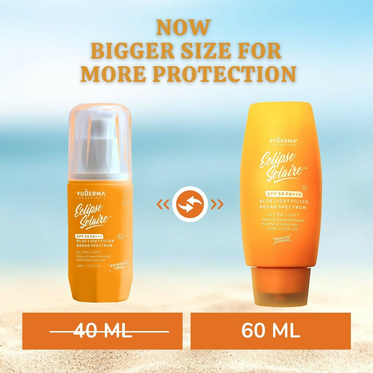 Yuderma Eclipse Solaire Mattifying Sunscreen For Normal Skin Type SPF 50 PA+++ - Distacart