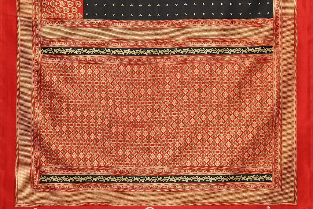 Vamika Black Printed Art Silk Saree