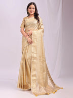 Shree Shyam Fashion Organza Gold Saree - Distacart
