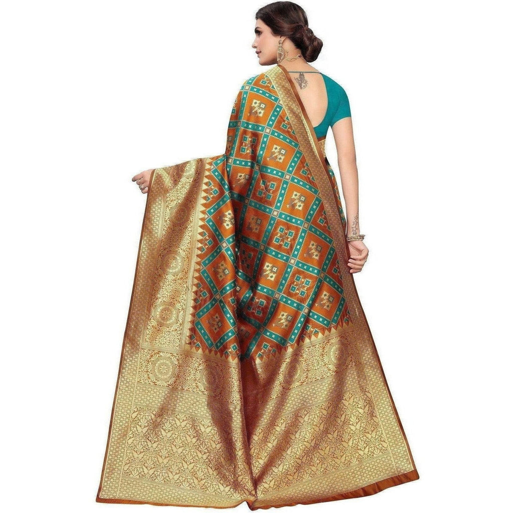 Vamika Banarasi Jaquard Mustard Weaving Saree (Banarasi 19)