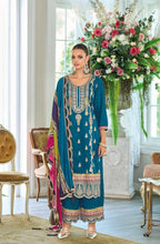 Anaita Teal Premium Embroidered Chinon Stitched Salwar Suit - Distacart