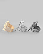 VOJ Pack of 3 Bracelet - Gold, Silver and Black Tonned Kada Bracelet. - Distacart