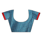 Vamika Blue Mirror Work With Jhalar Khadi Blouses