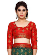 Mimosa Women's Green Kanchipuram Art Silk Saree - Distacart