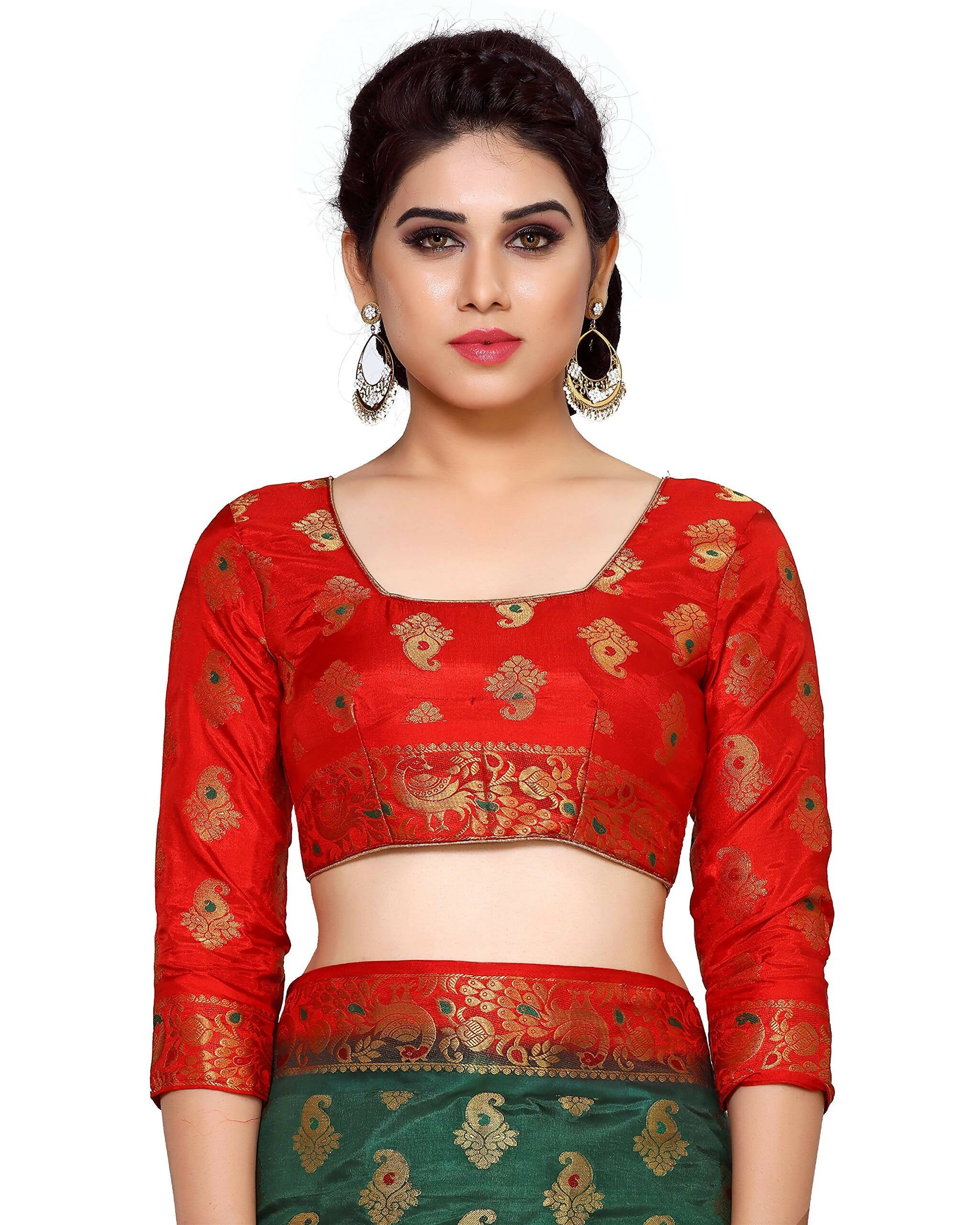 Mimosa Women's Green Kanchipuram Art Silk Saree - Distacart