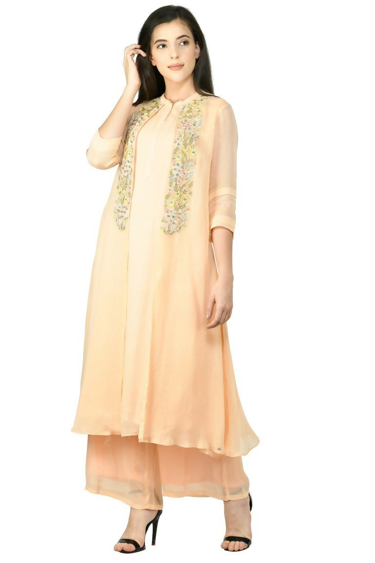 Joban Fashion Peach Viscose Kurta Set