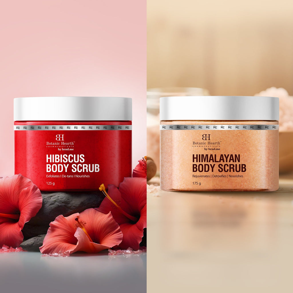 Botanic Hearth Deep Exfoliation Combo - Himalayan & Hibiscus Body Scrubs