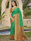 Shree Shyam Fashion Pochampalli Silk Brown Saree - Distacart