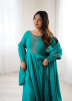 Joban Fashion Rama Kurta Set Chanderi Sequence Embroidery Work - Distacart