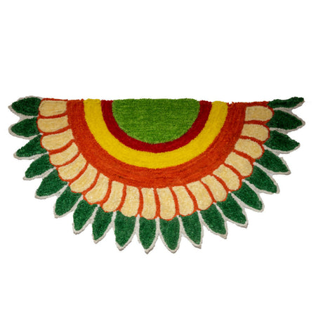 Kundan HandiKrafts Flower Mat Semi Design 1