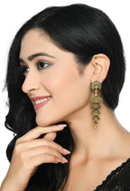 Mominos Fashion Johar Kamal Peacock Design Golden Colour Earrings - Distacart