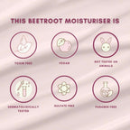 The Skin Diet Company Beetroot Moisturiser Lightweight, Non-Greasy - Dry/Oily Skin + Hyaluronic Acid