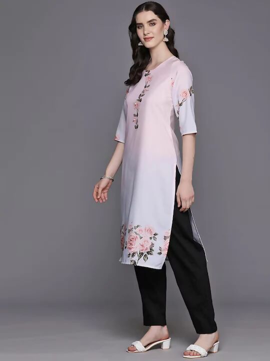 Ahalyaa Women's Traditional wear Kurta - Pink