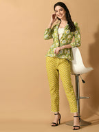 Myshka Women's Multi Printed Floral Jacket