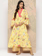 Ahalyaa Women's Traditional wear Kurta - Yellow