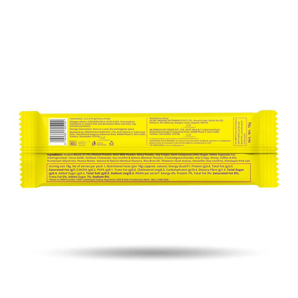 Yoga Bar Protein Minis, 4g Protein Bar (Coffee Crush) - Distacart