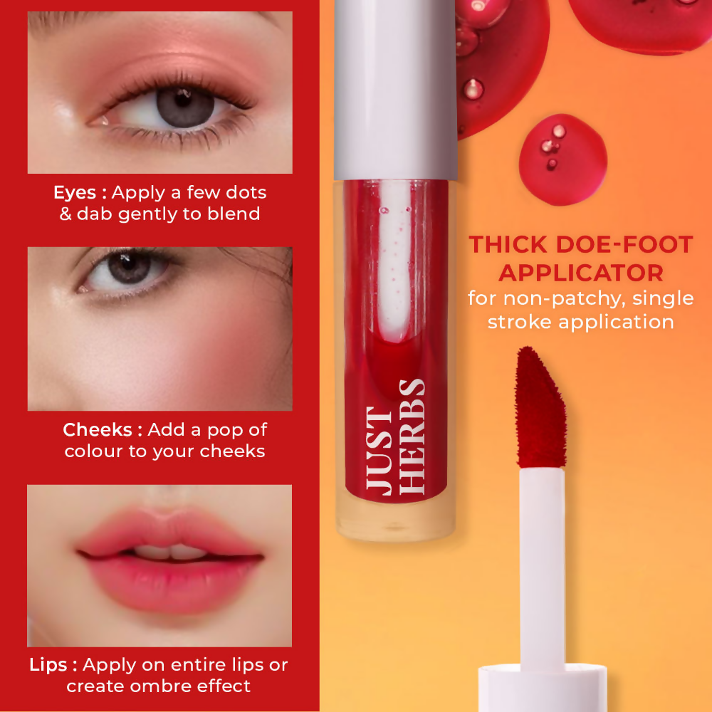 Just Herbs Water Baby Lip & Cheek Tint - Peachy Please