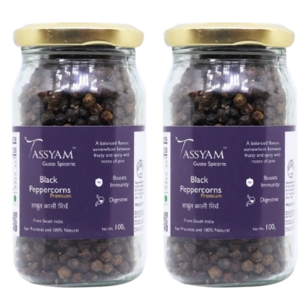 Tassyam Organics Fine Black Peppercorn - Distacart