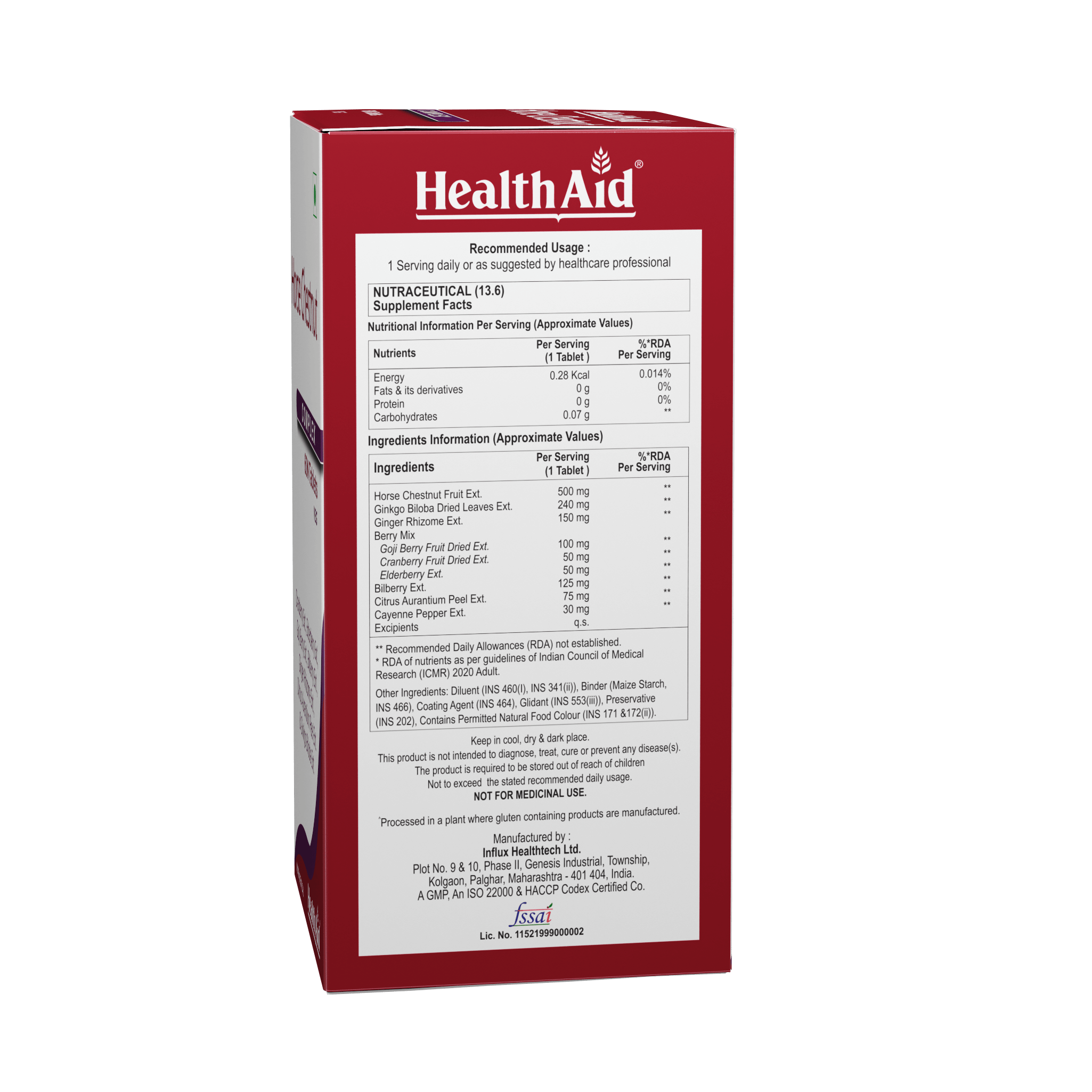 HealthAid Horse Chestnut Complex Tablets - Distacart