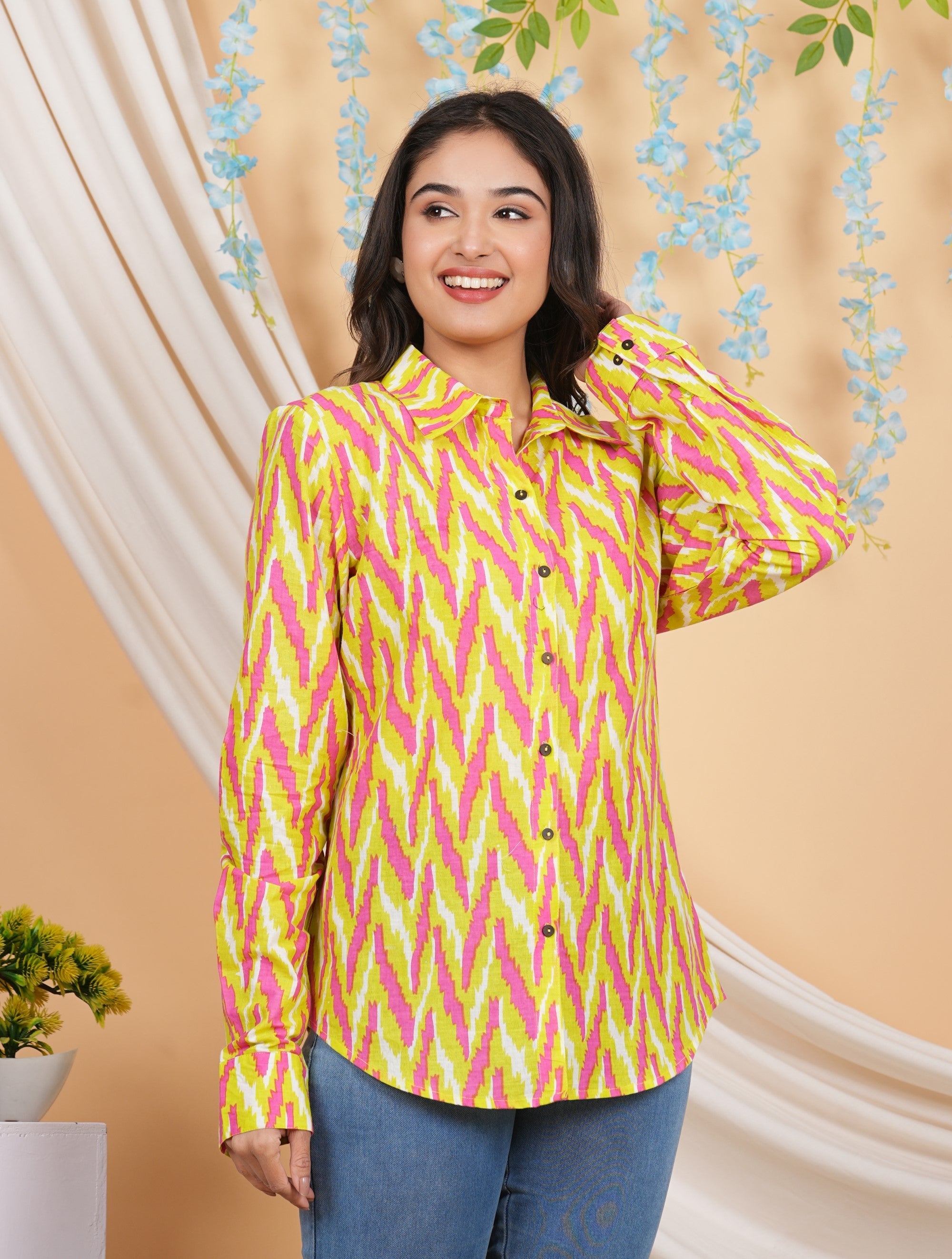 House of RP Women Multicolor Cotton Shirt Tunic