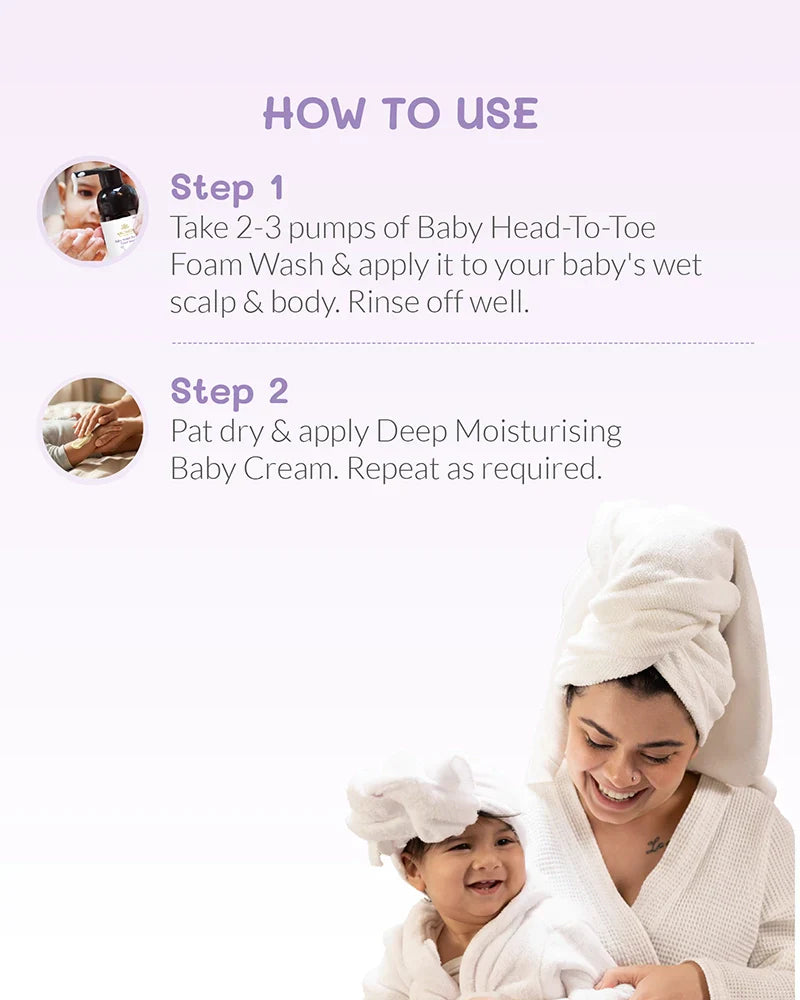 AreoVeda Baby Wash and Cream Combo