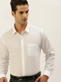 Ramraj Cotton Mens Full Sleeve White Shirt Plus Size - Minister Cotton