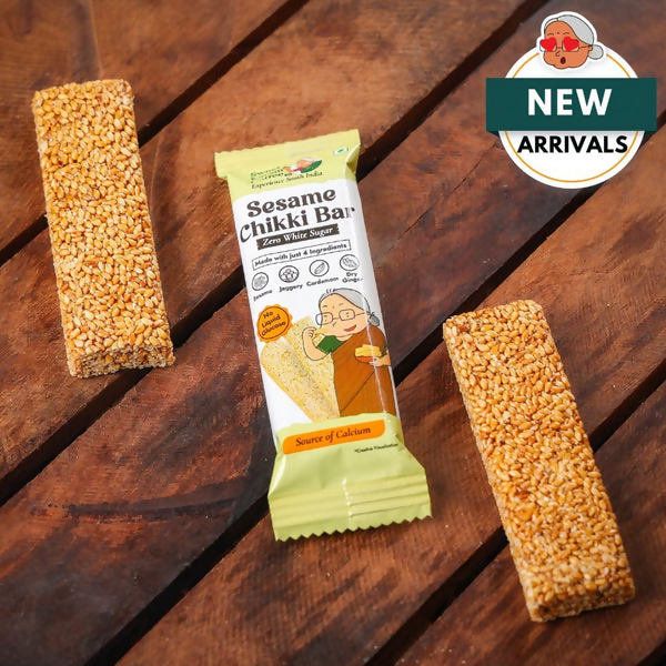 Sweet Karam Coffee White Sesame Chikki Bar (Zero White Sugar) - Distacart