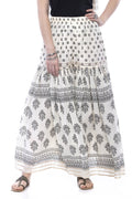 Mominos Fashion Cotton Block Print With Lace Work Off White Palazzo - Distacart