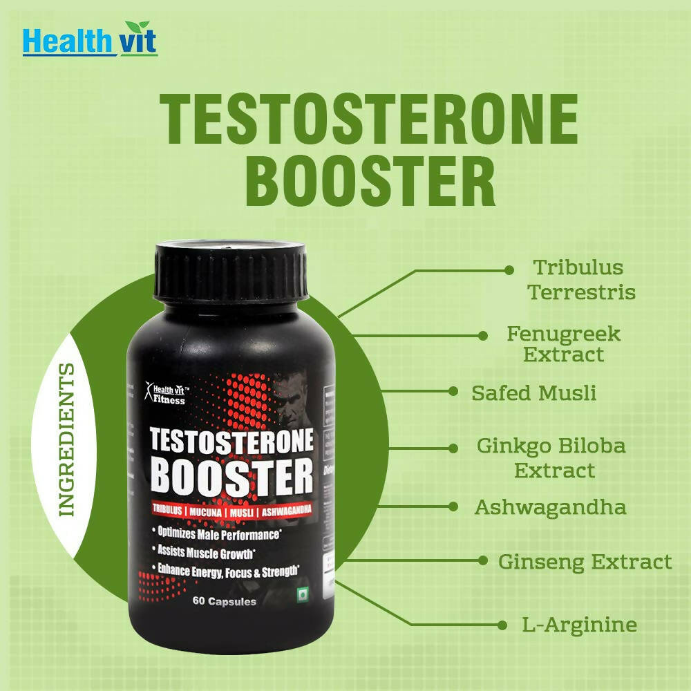Healthvit Testosterone Booster Capsules - Distacart