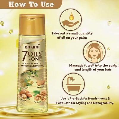 Emami 7 Oils in One Damage Control Hair Oil - Distacart
