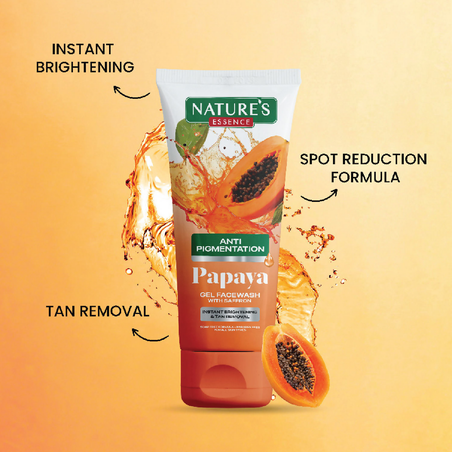 Nature's Essence Anti-Pigmentation Papaya Gel Face Wash - Distacart
