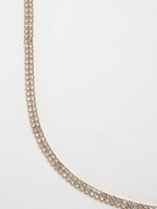 NVR Women's Rose Gold-Polished AD-Studded Double Layered Kamarbandh Waist Chain