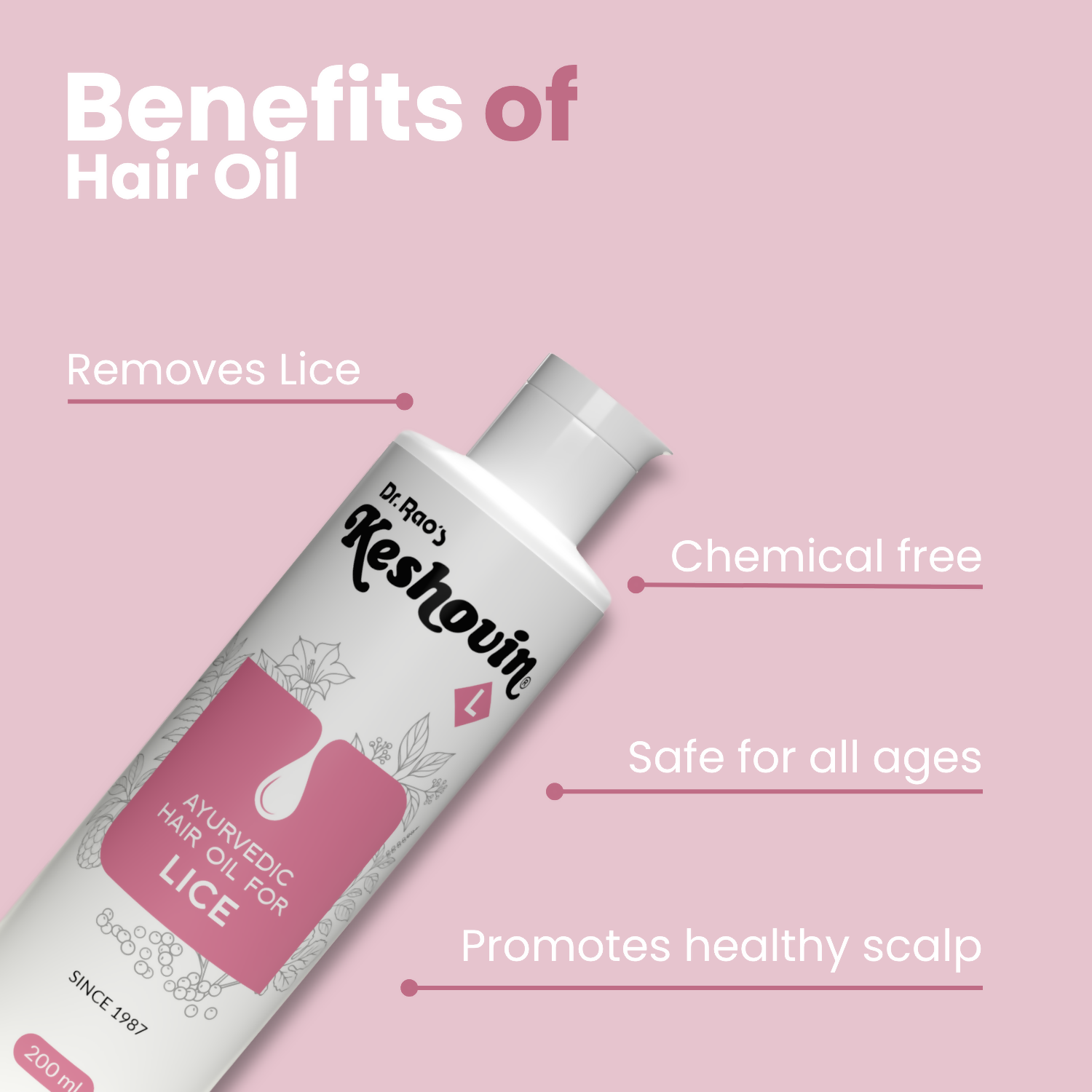 Dr. Rao's Keshovin -L Herbal Anti Lice Hair Oil