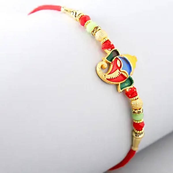 Divine Lord Ganesha Rakhi & Cashew Jar - Distacart