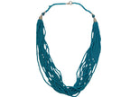 Inhanns Bloom Handmade Beaded Only Necklace - 12 Layers - Sky Bule Necklace