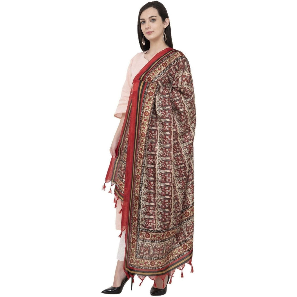 A R Silk Tussar Multi Print Fancy Dupatta Color Multi color Dupatta or Chunni