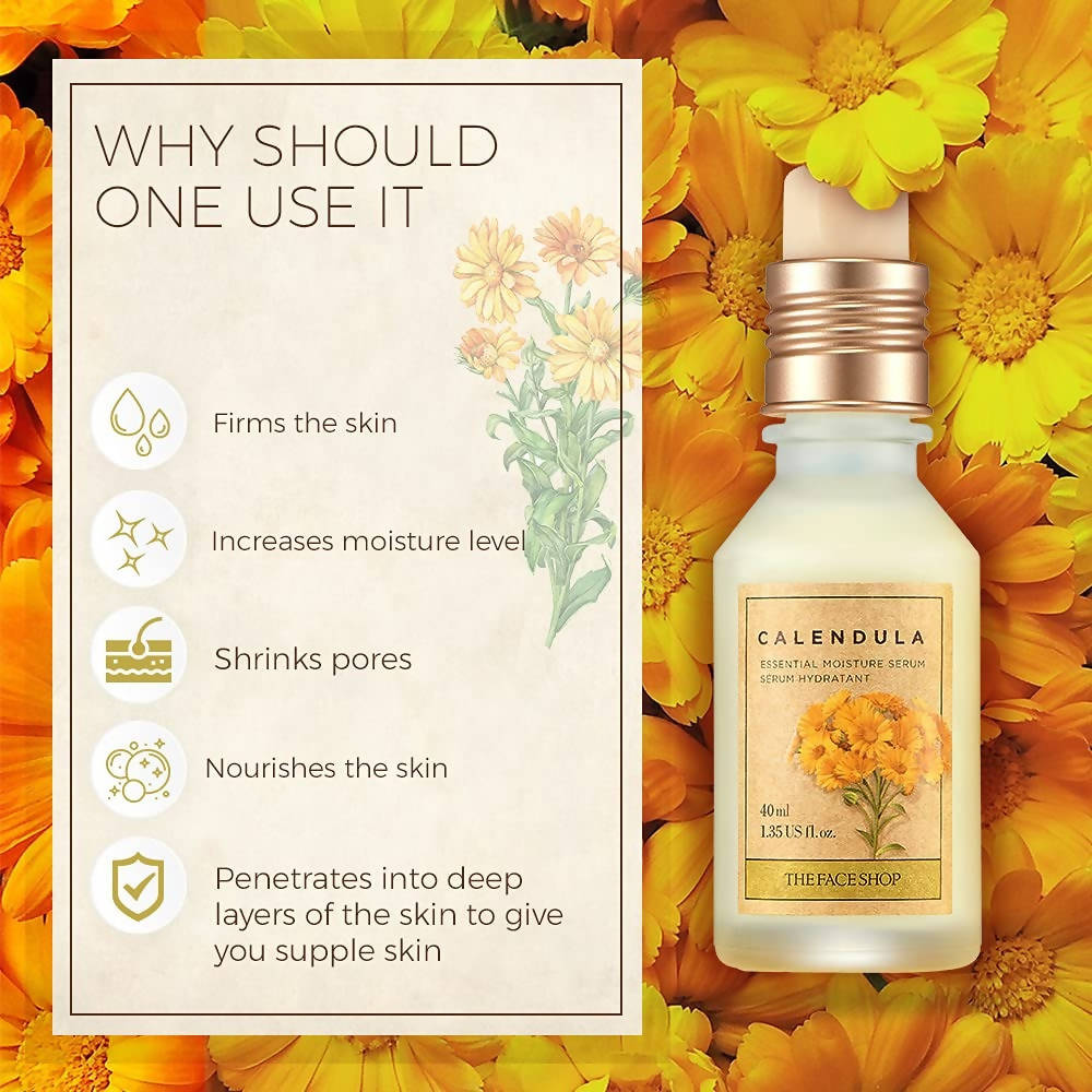 The Face Shop Calendula Essential Moisture Serum - Korean Skincare