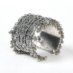 Mominos Fashion Joharkamal Oxidised Silver-Plated Ghungroo Handcraft Bracelet - Design 024 - Distacart