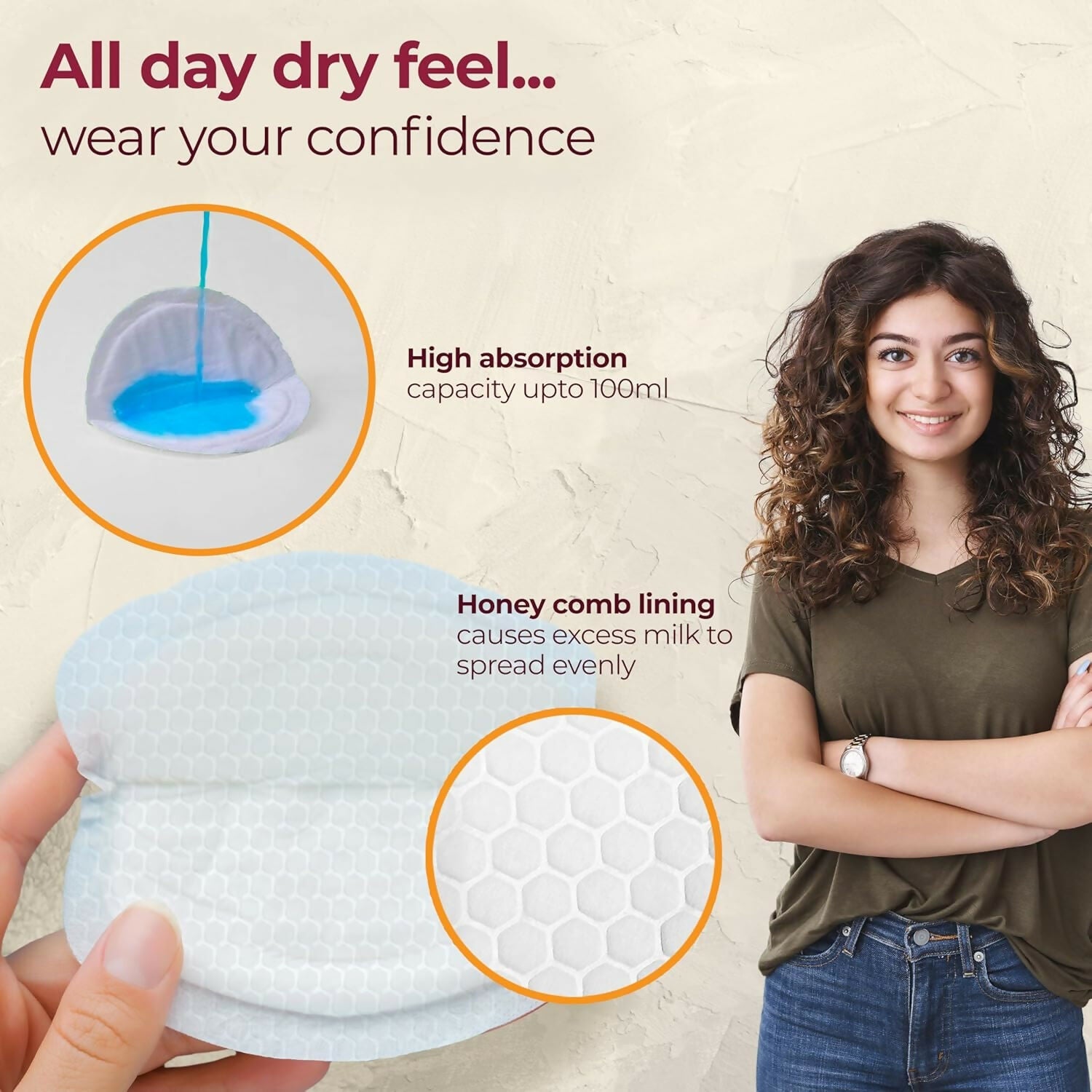 LuvLap Ultra Thin Honeycomb Nursing Breast Pads