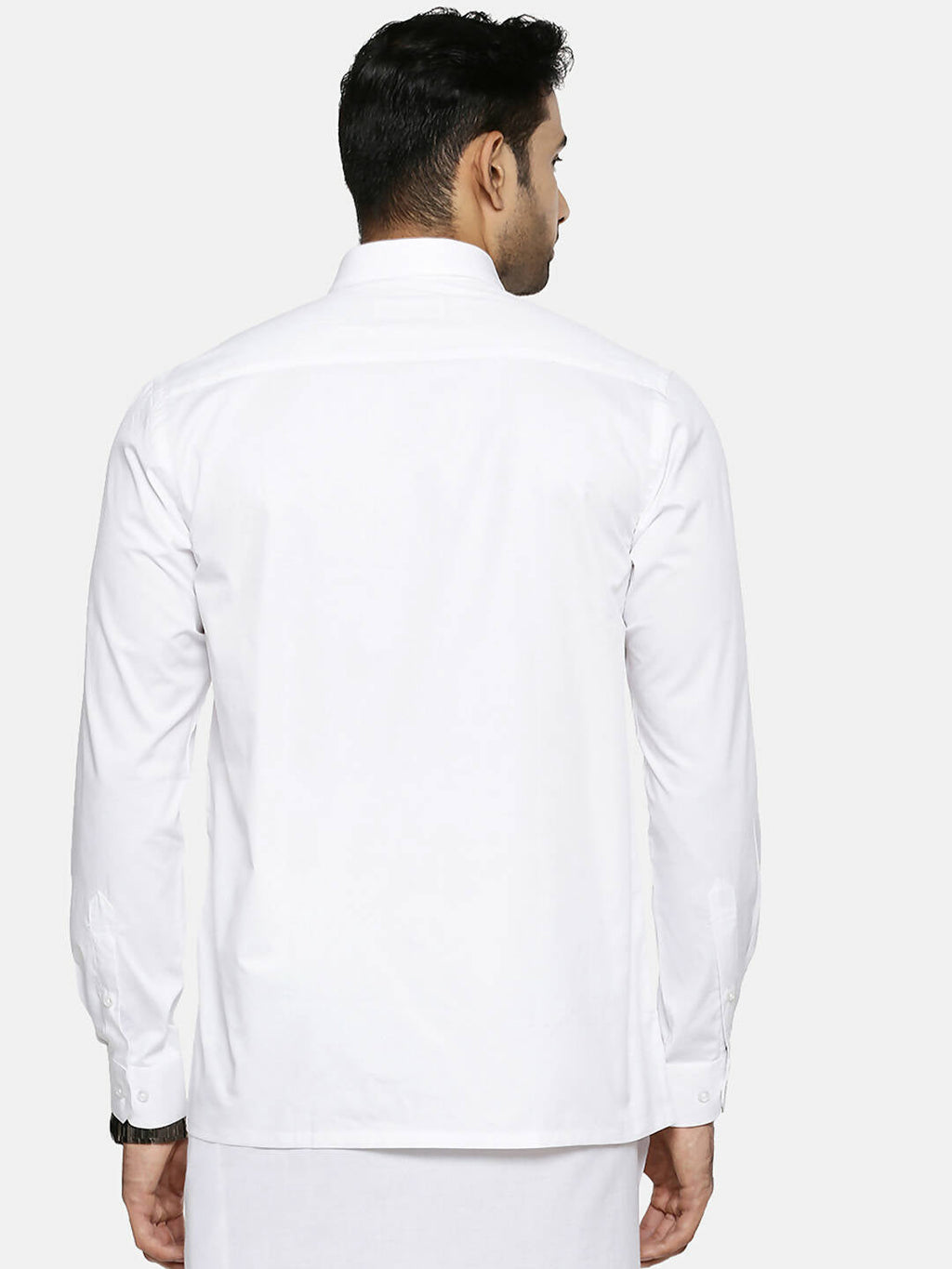 Ramraj Cotton Mens Full Sleeve White Shirt Plus Size