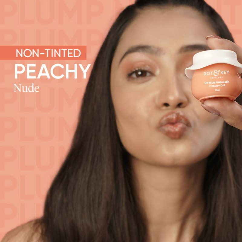 Dot & Key Vitamin C+E Peachy Nude Lip Plumping Mask- Blood Orange & Nectarine